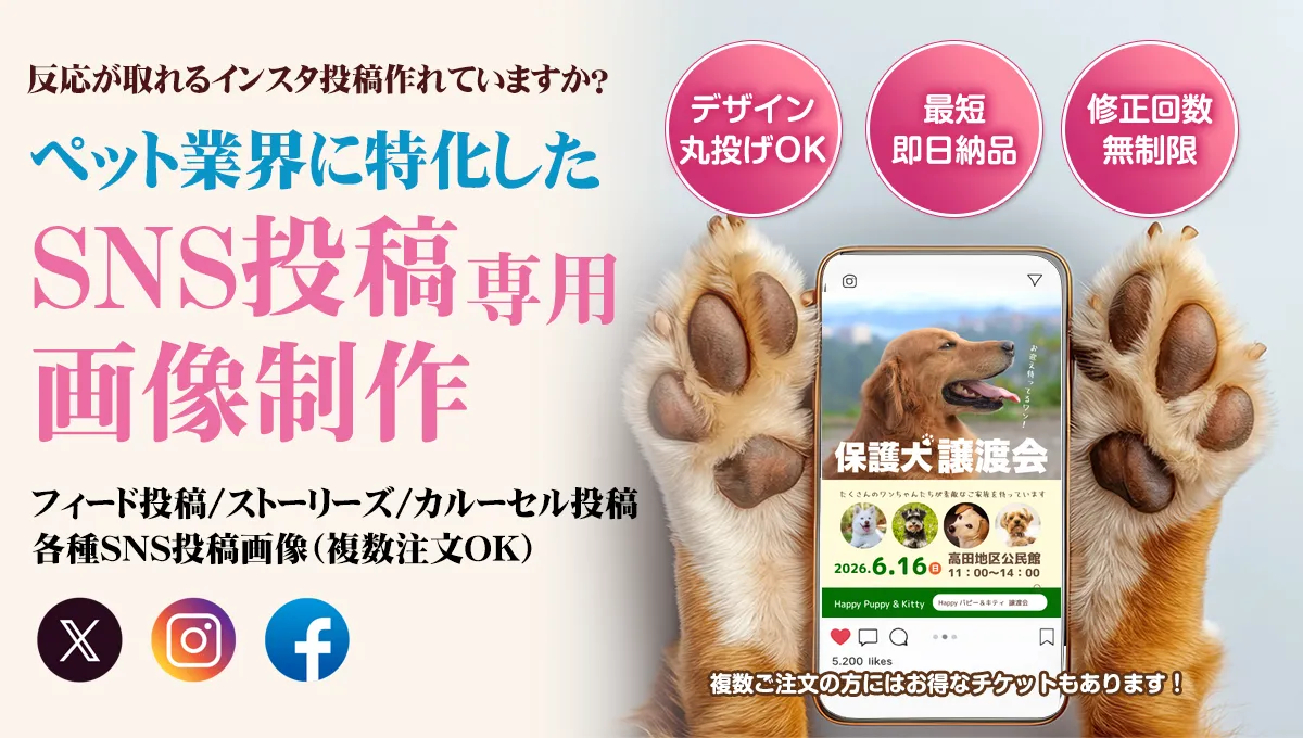 インスタ投稿画像制作 PC用メインビジュアル